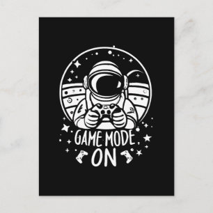 Game mode astronaut postcard