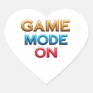 Game Mode On Heart Sticker