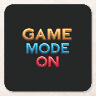 Game Mode On Square Paper Coaster