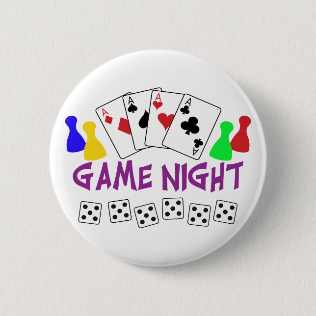 Game Night 6 Cm Round Badge (Front)
