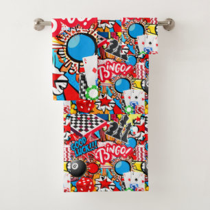 Game Night Bath Towel Set