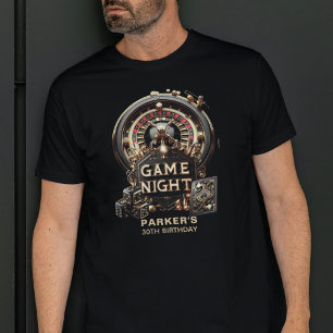 Game Night Birthday Casino Personalised T-Shirt