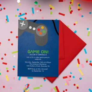 Game Night Birthday Party Invitation