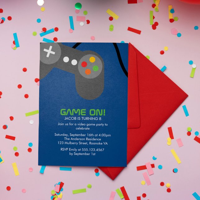 Game Night Birthday Party Invitation (Creator Uploaded)