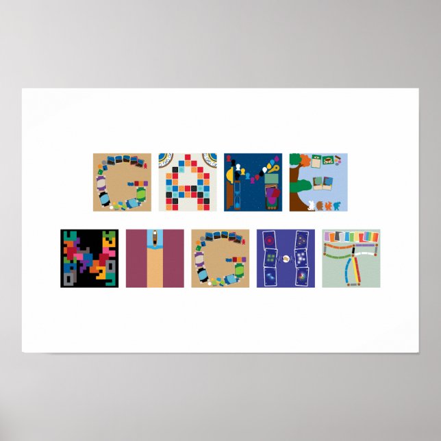 "Game Night" Board Game Alphabet Poster (Front)