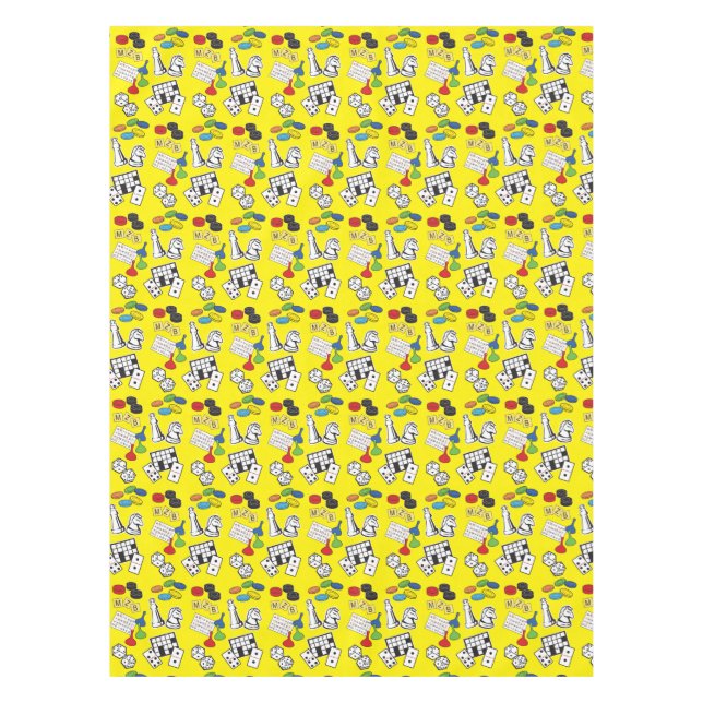 Game Night, Board Games, and Word Puzzles Tablecloth (Front)
