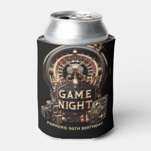 Game Night Casino Birthday Custom Can Cooler
