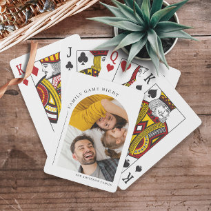 Game Night Family Photo Playing Cards