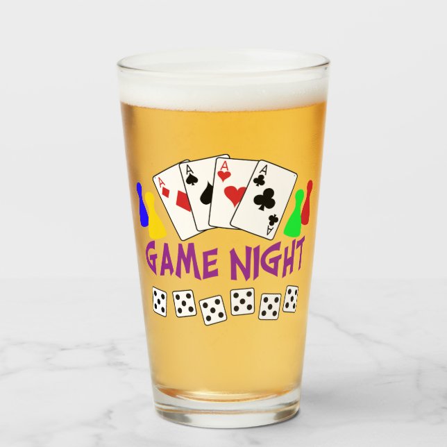 Game Night Glass (Front Filled)