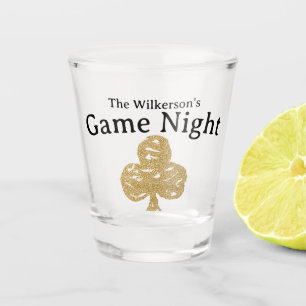Game Night Gold Clubs Shot Glass
