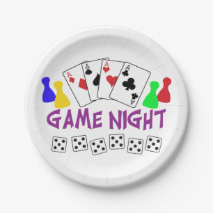 Game Night Paper Plate