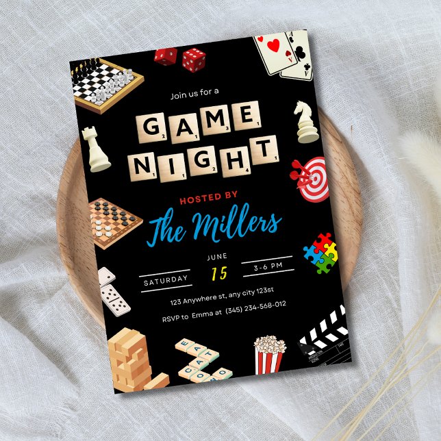 Game Night Party Invitation, Housewarming party Invitation (Creator Uploaded)