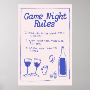 Game Night Rules Poster
