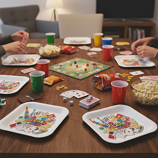 Game Night snack Paper Plate (Creator Uploaded)