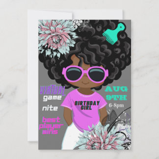 Game Nite Birthday Invitation Card