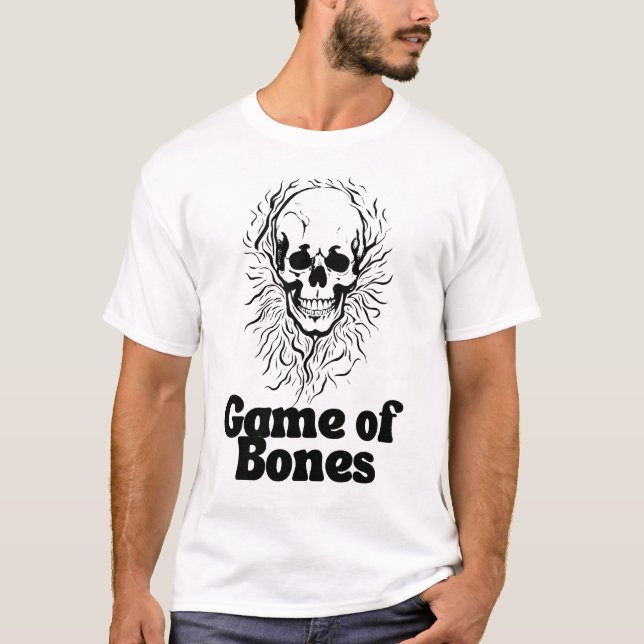 Game of Bones Skull Thrones Parody Funny  T-Shirt (Front)