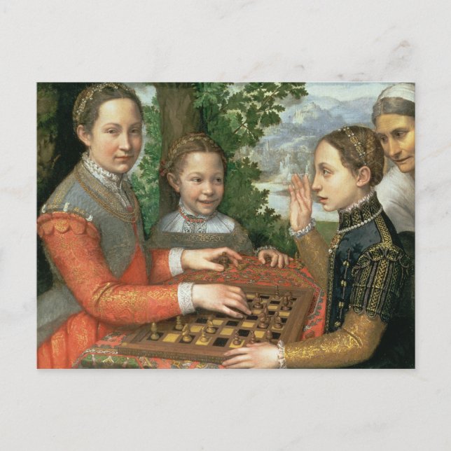 Game of Chess, 1555 Postcard (Front)