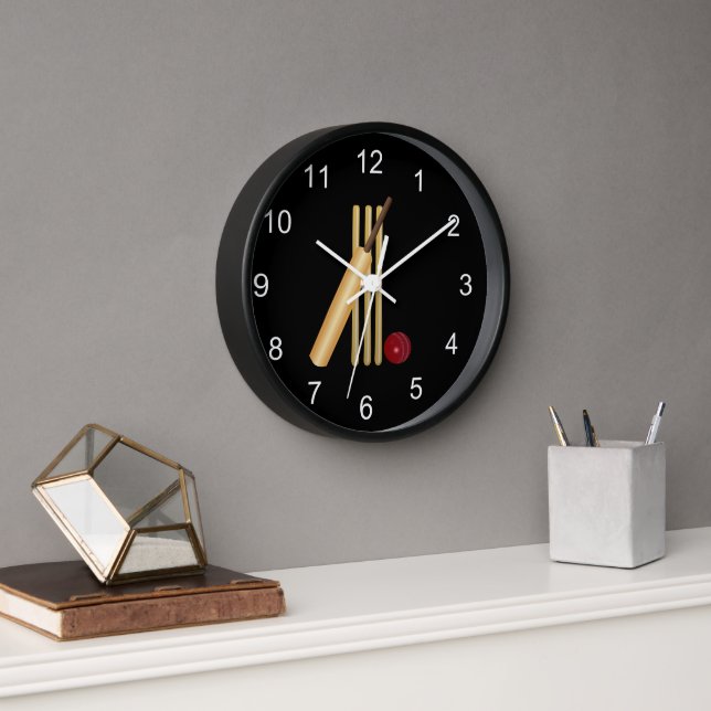 Game of Cricket, Bat and Ball Clock (Office)
