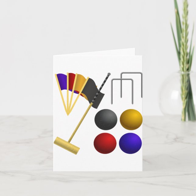 Game Of Croquet Note Cards (Front)