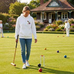 Game Of Croquet Womens Jacket Hoodie