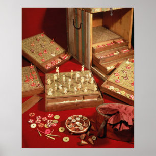 Game of Dauphin lotto invented by Louis XIV Poster