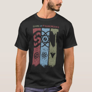Game of Frameworks with Svelte, React and Vue T-Shirt