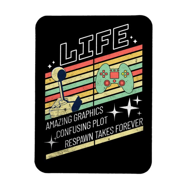 Game of Life Funny Retro Gamer Magnet (Vertical)