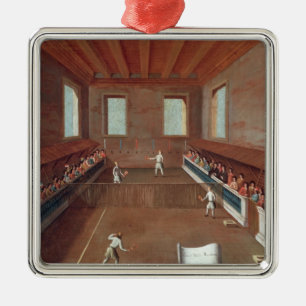 Game of Racquets Metal Tree Decoration