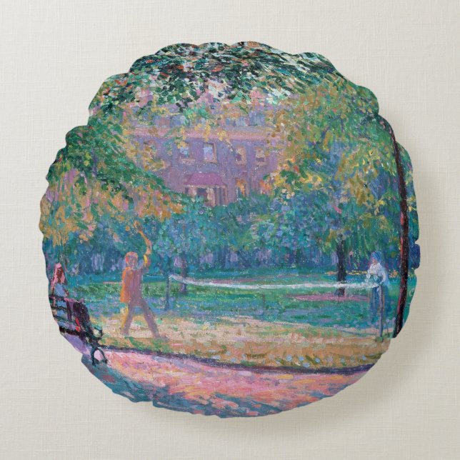 Game of Tennis Round Cushion (Front)
