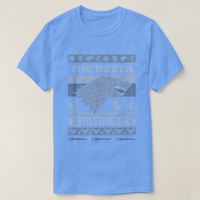 Game Of Thrones Christmas The North Remembers Ugly T-Shirt (Design Front)
