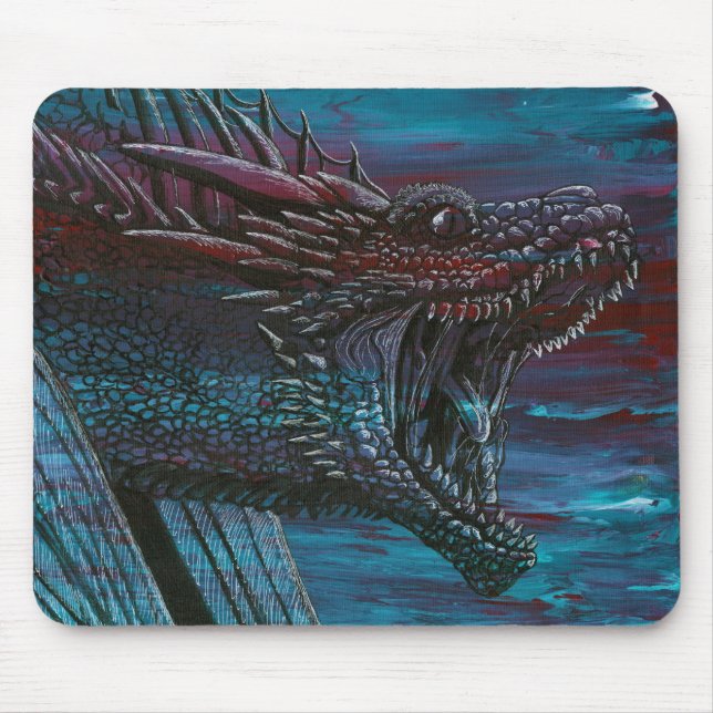 Game of thrones- Fan Art- Dragon-painting Mouse Pad (Front)