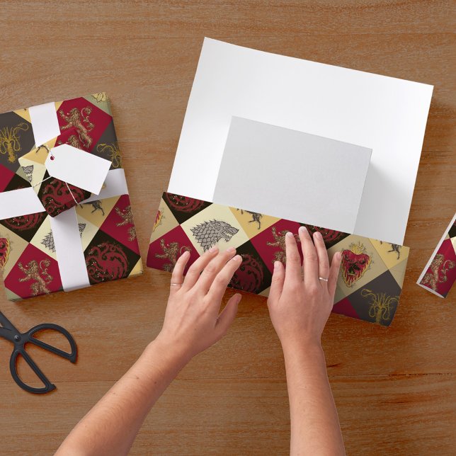 Game of Thrones Sigil Pattern Wrapping Paper Sheet (Creator Uploaded)