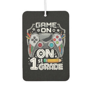 Game On 1st Grade Back to School Car Air Freshener