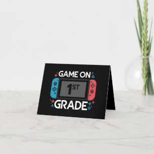 Game On 1st Grade Back To School Funny Gamer Announcement