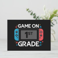 Game On 1st Grade Back To School Funny Gamer 