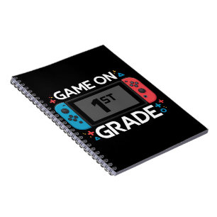 Game On 1st Grade Back To School Funny Gamer  Notebook