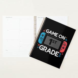 Game On 1st Grade Back To School Funny Gamer Planner