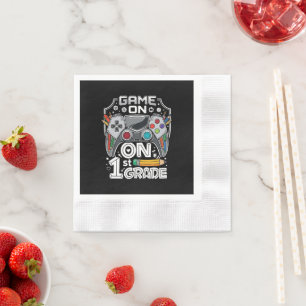 Game On 1st Grade Back to School Napkin