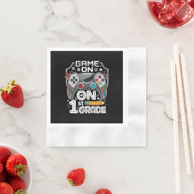 Game On 1st Grade Back to School Napkin (Insitu)