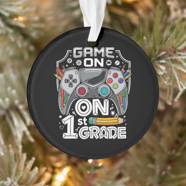 Game On 1st Grade Back to School Ornament (Tree)