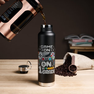 Game On 1st Grade Back to School Water Bottle