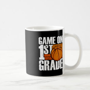 Game On 1st Grade Basketball Back To School First  Coffee Mug
