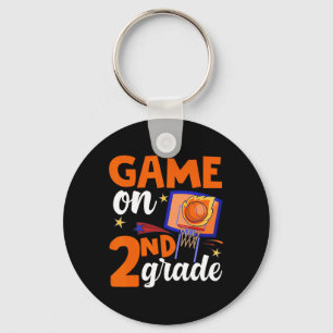 Game On 2nd Grade Bysketbyll Byck To School Studen Key Ring