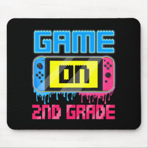 Game On 2nd Grade Gaming Gamer Back To School Stud Mouse Pad