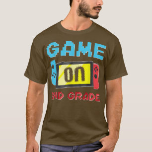 Game On 2nd Grade Gaming Gamer Back To School Stud T-Shirt