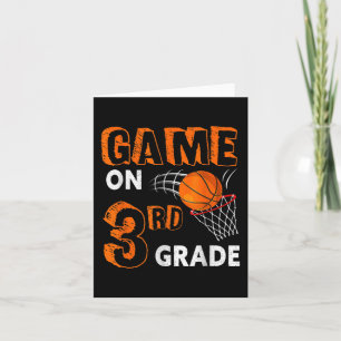 Game On 3rd Grade Basketball Back To School Fun Gi Card