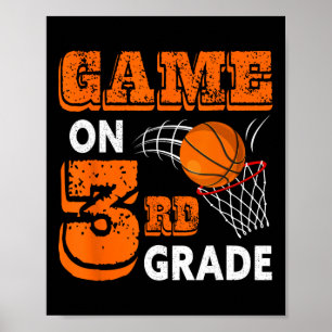 Game On 3rd Grade Bysketbyll Byck To School Fun Gi Poster