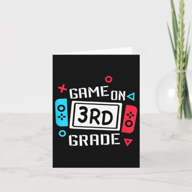 Game On 3rd Grade Cool Kids Team Third Back To Sch Card (Front)