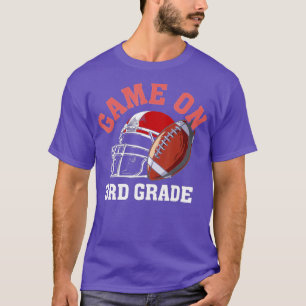 Game On 3rd Grade Football Back To School Student  T-Shirt