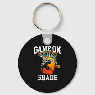 Game On 3rd Grade Sketll Ck To School Student Boys Key Ring